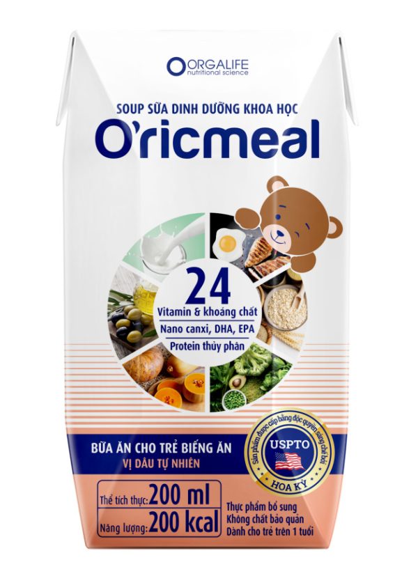 O'ricmeal 200ml tăng cường hấp thu, tối ưu thể chất cho trẻ biếng ăn (Lốc 3 hộp) - Hình ảnh 2